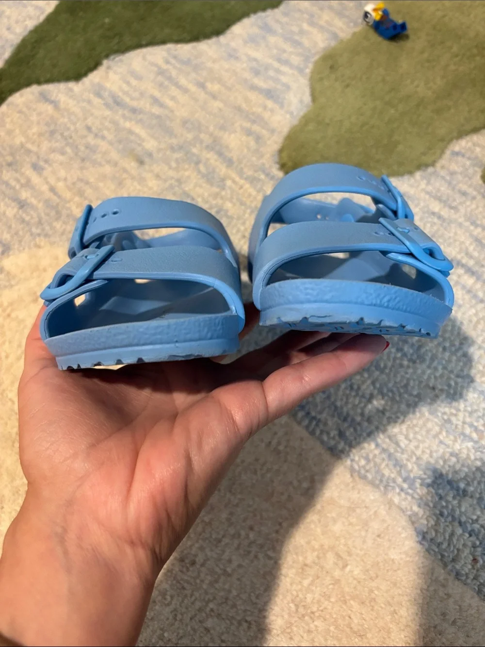 Birkenstock Kids Sky Blue Two-Strap Adjustable Sandals